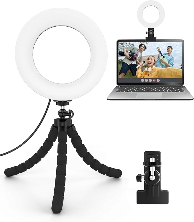 Video Conference Lighting Kit， Clip on Light Reading Lights， Ring Light by Cyezcor