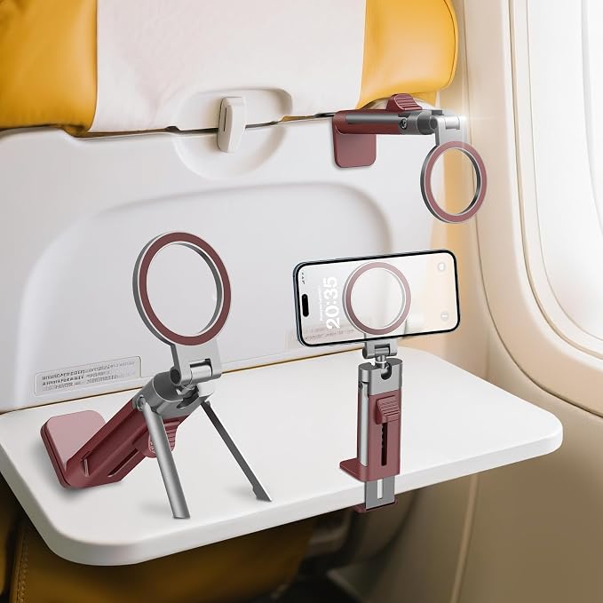 Airplane Phone Holder Mount, 360° Adjustable Hands-Free Mount, Flying Desk Home by YAGHVEO