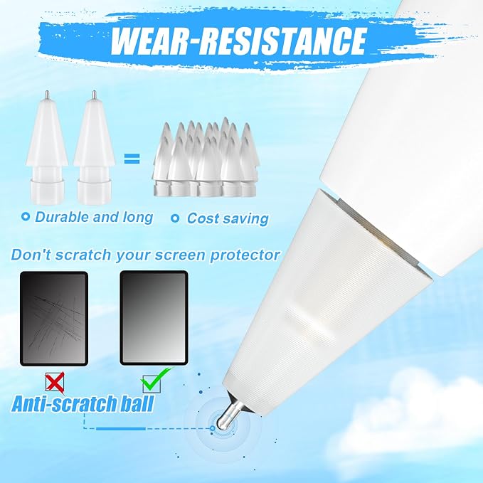 Upgraded iPad Pen Tips fit for Apple Pencil Pro/2nd /1st /USB-C Generation iPad - Image 5