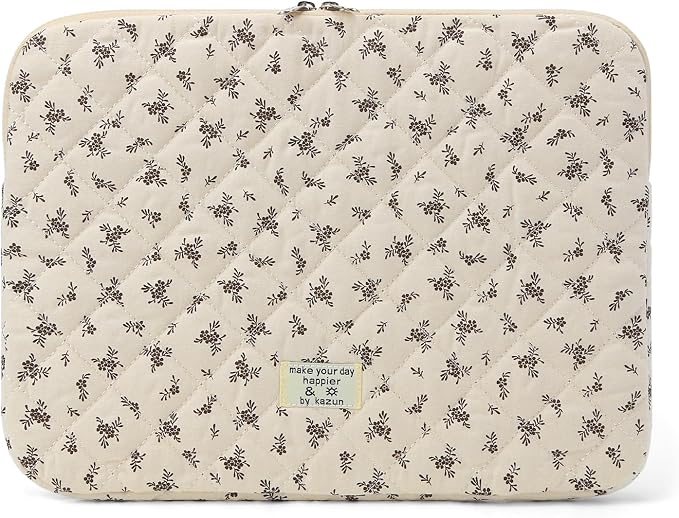 Puffy Laptop Sleeve 13-15.6 Inch Cute Quilted Laptop Protective Case Padded by BBIQI