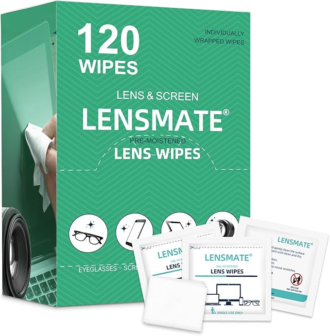 Lensmate 120 Count Lens Wipes for Eyeglasses, Pre-Moistened & Individually by Unknown