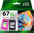 67XL 67 Ink Cartridges Black/Color Combo Pack Replacement by YATUNINK
