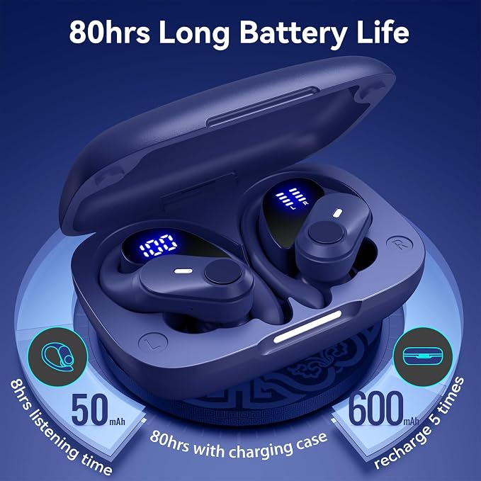 GOLREX Active Noise Cancelling Ear Buds Wireless Earbuds Bluetooth Headphones - Image 3
