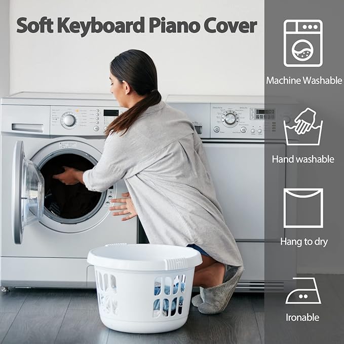 61 Keys Piano Keyboard Dust Cover, Adjustable Electric Piano Keyboard Covers - Image 6