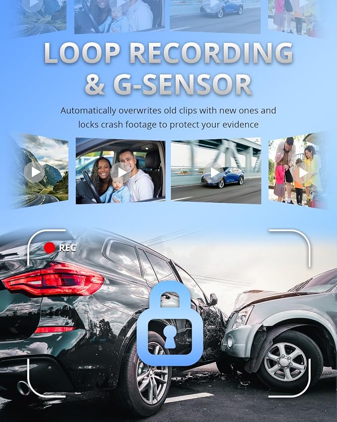 MAGELLAN 3 Channel 4K Dash Cam for Cars, 4K Front + 2K Wide Angle + 2K Rear - Image 3