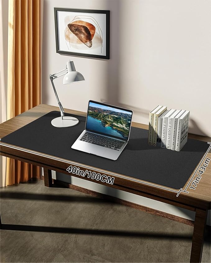 Leather Desk Pad Protector, Office Desk Mat, Large Mouse Pad, Non-Slip PU - Image 6