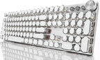 EWEADN Typewriter Style Mechanical Gaming Keyboard, Wired Mechanical Keyboards by SEUNKWANG