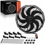 A-Premium 16'' 16 inch Slim Fan Pull Universal Electric Radiator Cooling Fan by A-Premium