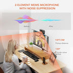 NUROUM V15AF 2K Webcam for PC, 1080P 60fps Autofocus HD Webcam - Image 5
