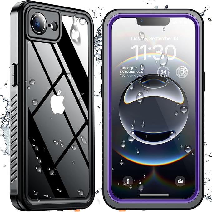 SPIDERCASE for iPhone 16e Case Waterproof, Built-in Screen & Camera Lens by SPIDERCASE