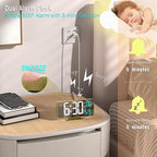KOSUMOSU Dual Alarm Clock 6.7in Gold Desk Clock - Image 6