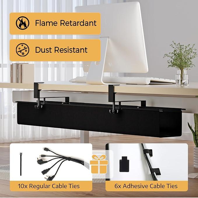 Under Desk Cable Management Tray 39.7" - Image 2