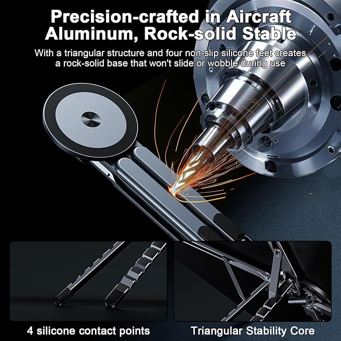 Foldable Laptop Stand for Desk, All-in-One Portable Holder for Laptop, Phone & - Image 6