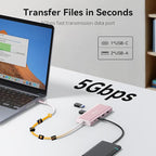 USB C Hub HDMI USB Adapter, 9 in 1 Dock - Image 6