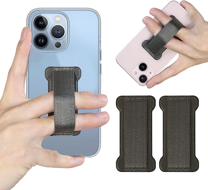 Phone Grip Holder for Hand, Universal Finger Strap Phone Holder, Finger Selfie by WUOJI
