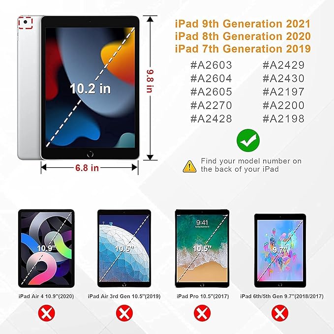 BLOSOMEET Case for iPad 9th/8th/7th Generation 2021/2020/2019 10.2 Inch - Image 8