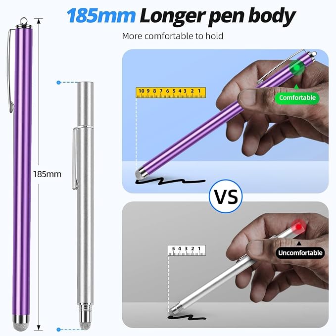 Extra Long Stylus pens for Touch Screens Compatible for iPad iPhone Android - Image 2