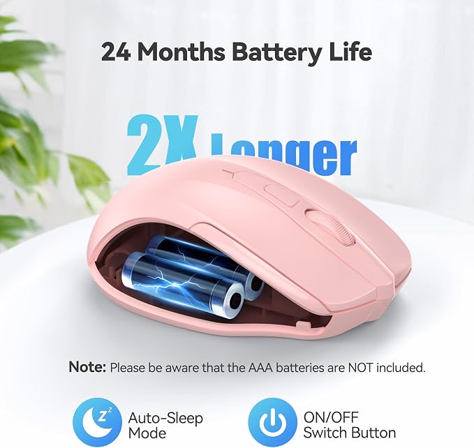 TECKNET Wireless Mouse, 2.4G Ergonomic Optical Mouse, Computer Mouse - Image 7