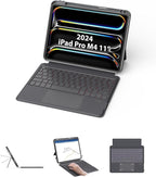 EIP Bluetooth Keyboard Case for iPad Pro 11 inch 2024, Patented Stylus Shortcuts by eiP