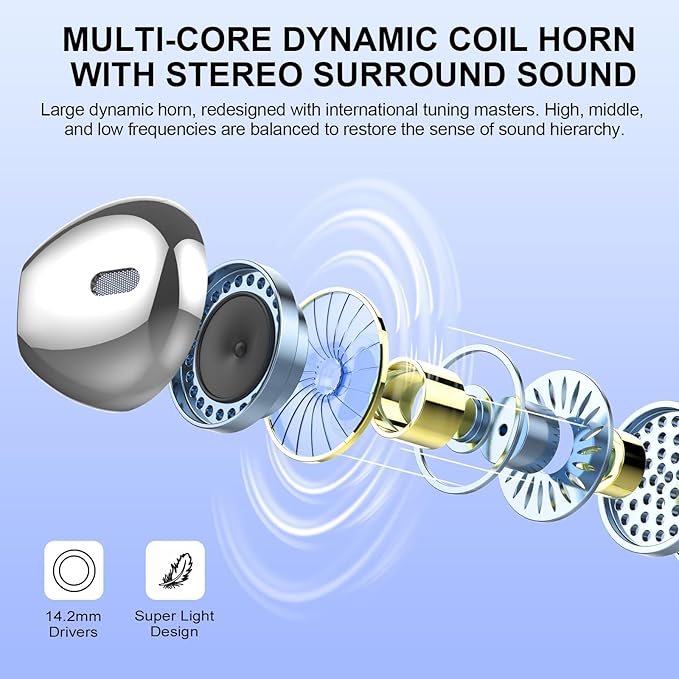 Wireless Earbuds, IPX7 Waterproof Bluetooth 5.4 Earphones in-Ear Earbuds - Image 2
