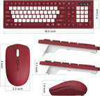 Wireless Keyboard and Mouse Combo, Full-Sized Wireless Keyboard and Adjustable - Image 9