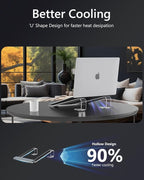 Clear Acrylic Laptop Stand for Desk, - Image 7