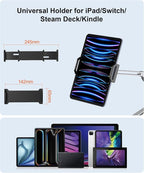 Tablet Arm Mount with Super Grip, Adjustable Foldable Holder & Heavy Duty - Image 7