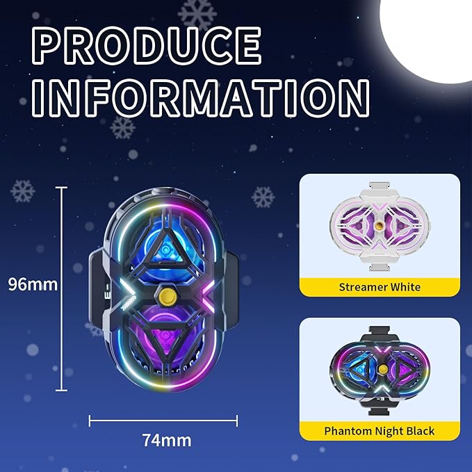Cell Phone Cooler with LED, Cooling Power, Compatible with 2.5-3.5 Inch Wide - Image 6