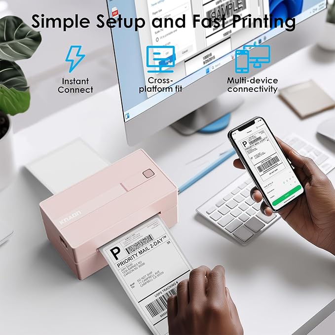 Bluetooth Thermal Label Printer, 4x6 Portable Thermal Shipping Label Printer - Image 6