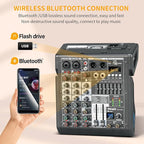 4 Channel Audio Mixer for Home Audio, Sound Mixer Board - Image 5