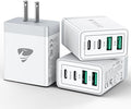 USB C Wall Charger Block 3-Pack, Aiminu 40W 4-Port PD Power Delivery Fast Type by Aiminu
