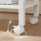 2 Tier Printer Stand with Storage, Under Desk Shelf Printer Table, Rolling - Image 7