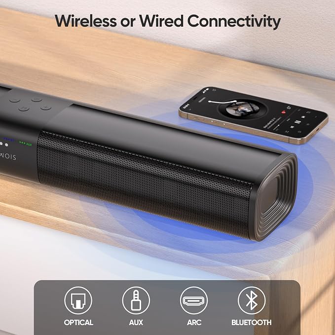 Sound Bar for Smart TV, 2 in 1 Detachable Home Audio Soundbar Speaker, 20” - Image 4