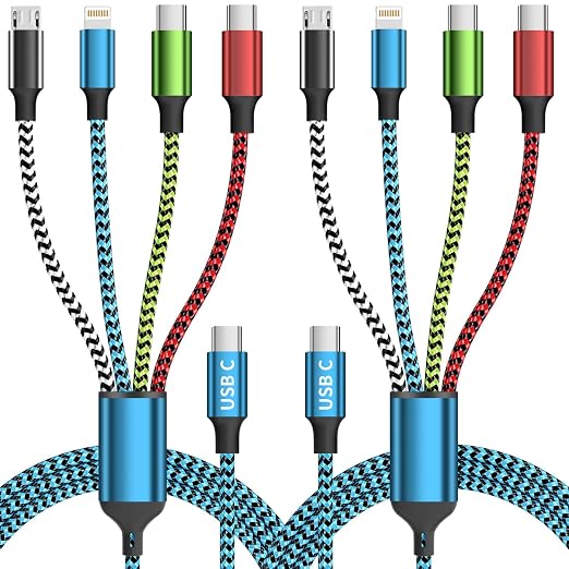 Travel Dual Type-C 4 in 1 Charging Cable, USB C Multi Charging Cable Multi by Jogrytece