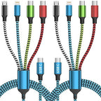 Travel Dual Type-C 4 in 1 Charging Cable, USB C Multi Charging Cable Multi by Jogrytece