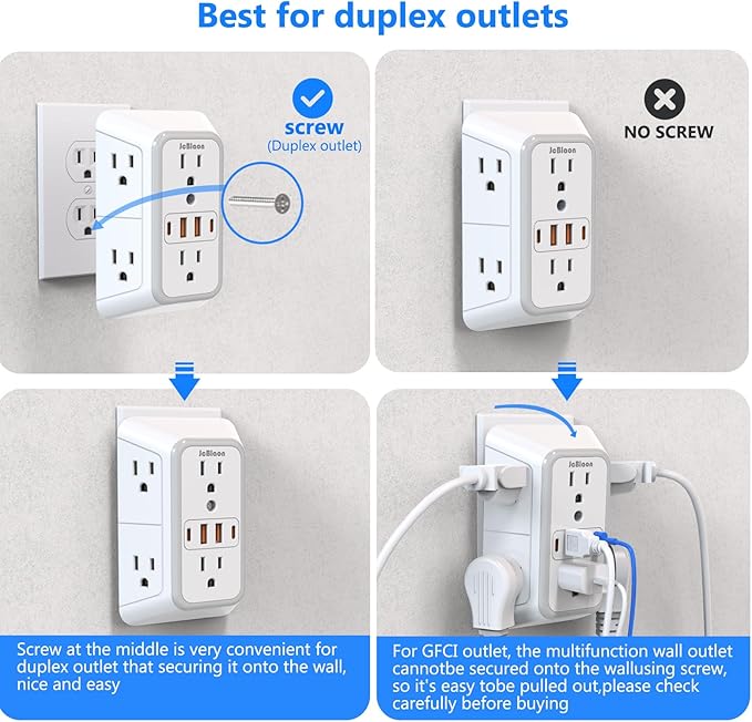 JcBlaon Outlet Extender Surge Protector - Image 4