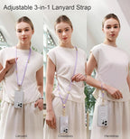 memumi 3 in 1 Universal Adjustable Phone Lanyard, Crossbody Neck Wrist Strap - Image 5