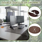 PATIKIL Desk Grommet 3-3/16", Deep Brown - Image 3