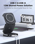 5-in-1 Wireless Charger for MagSafe, AC ISLAND Portable Travel Charging Station - Image 3