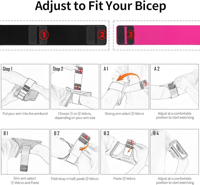 Running Armband with Earphone Bag Cell Phone Armband - Image 7