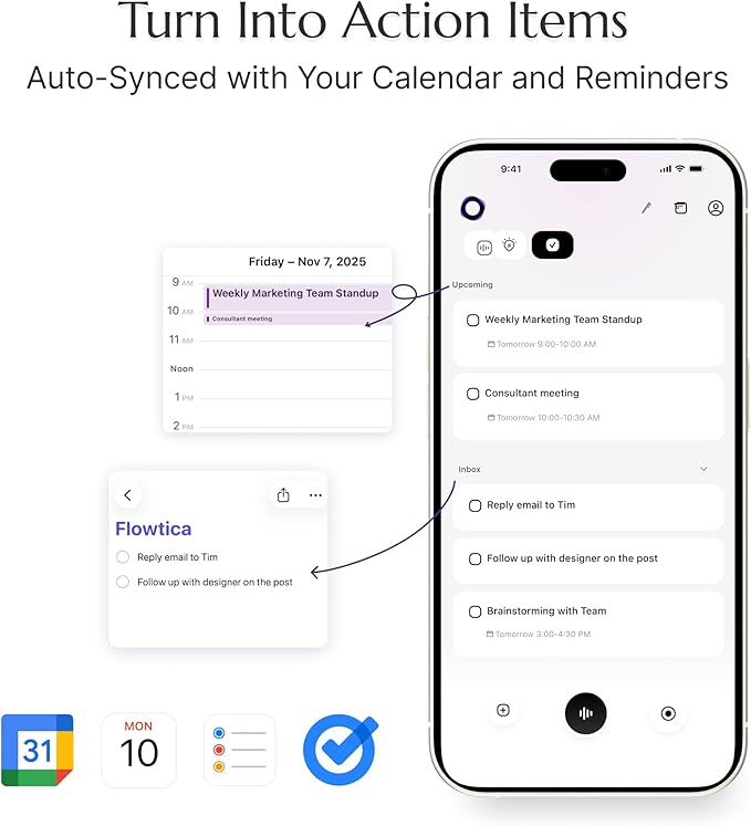 Flowtica Scribe AI Voice Recorder, App Control, Transcribe & Summarize - Image 5