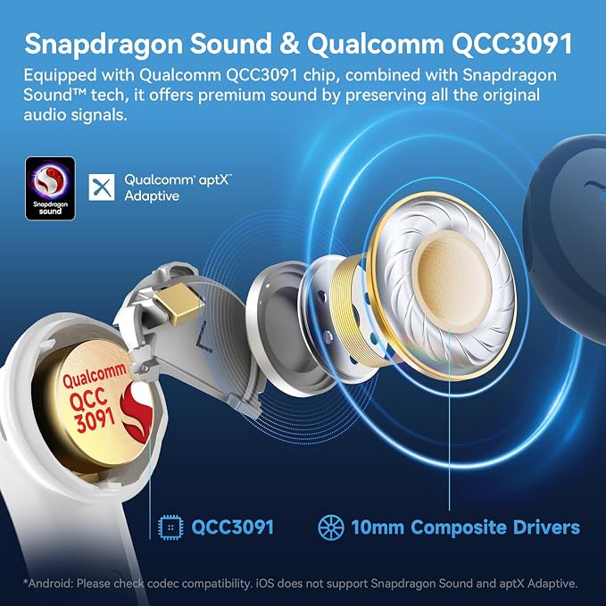 EarFun Air Pro 4 Adaptive Hybrid Noise Canceling Wireless Earbuds, Qualcomm - Image 3
