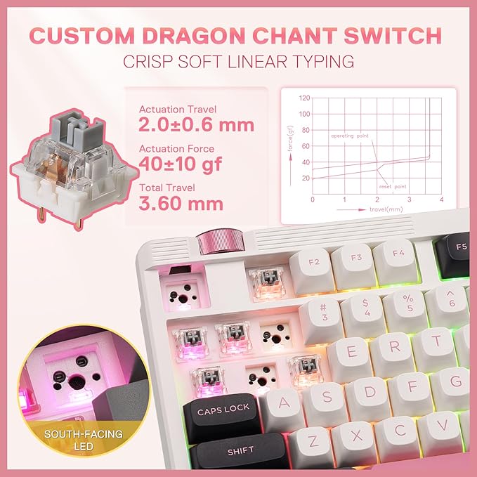 Redragon K729 80% Wired Gasket RGB Gaming Keyboard, 87 Keys TKL Mechanical - Image 5