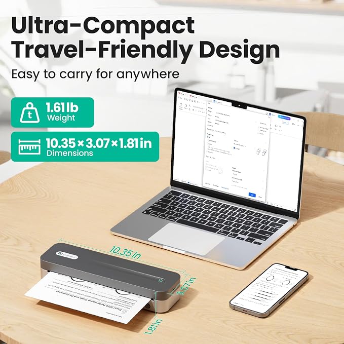 P1 Pro Thermal Printer, Large Format Portable Bluetooth Inkless Printer - Image 5