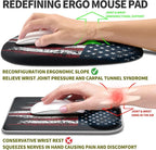 Hokafenle Ergonomic Mouse Pad Wrist Support, Terraced Slope Carpal Tunnel Wrist - Image 2