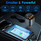 Retractable Car Charger, 5 in 1 Fast Car Phone Charger 90W, Handsfree Call - Image 4