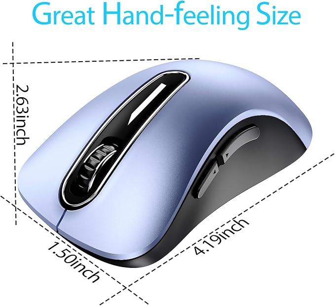 memzuoix 2.4G Wireless Mouse, 1400 DPI Mobile Optical Cordless Mouse - Image 7