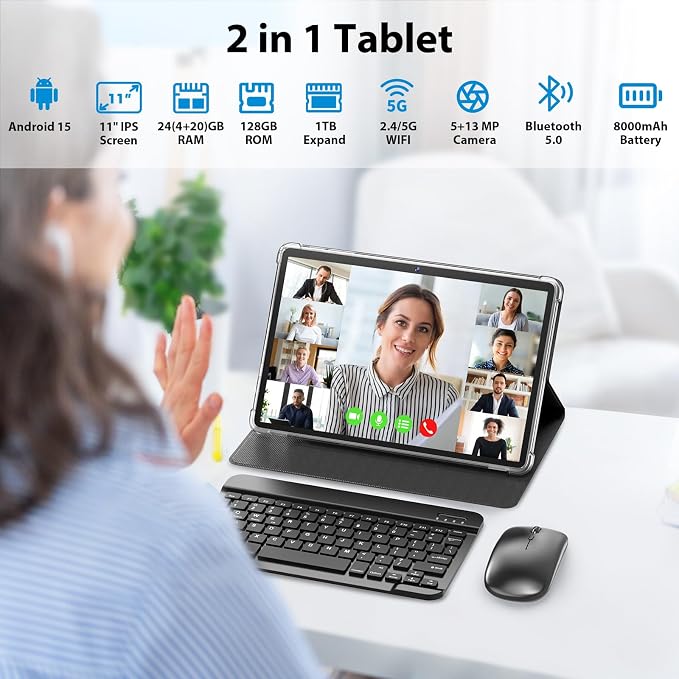 Android Tablet, 11 inch Android 15 Tablet - Image 2
