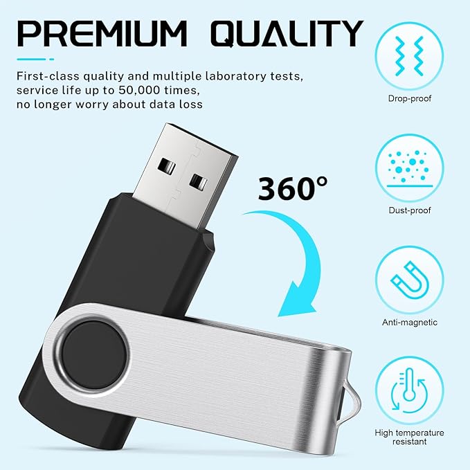 FEBNISCTE Flash-Drive 8 GB 10 Pack 2.0 USB Thumb Drive USB Drive Pack USB- - Image 4