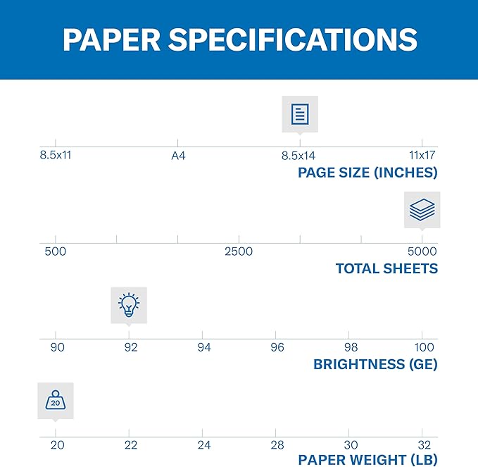 Hammermill Printer Paper, 20 lb Copy Paper, 8.5 x 14 - Image 3